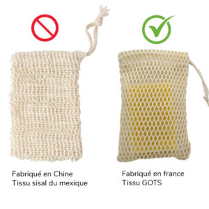 pochette sisal vs filet à savon